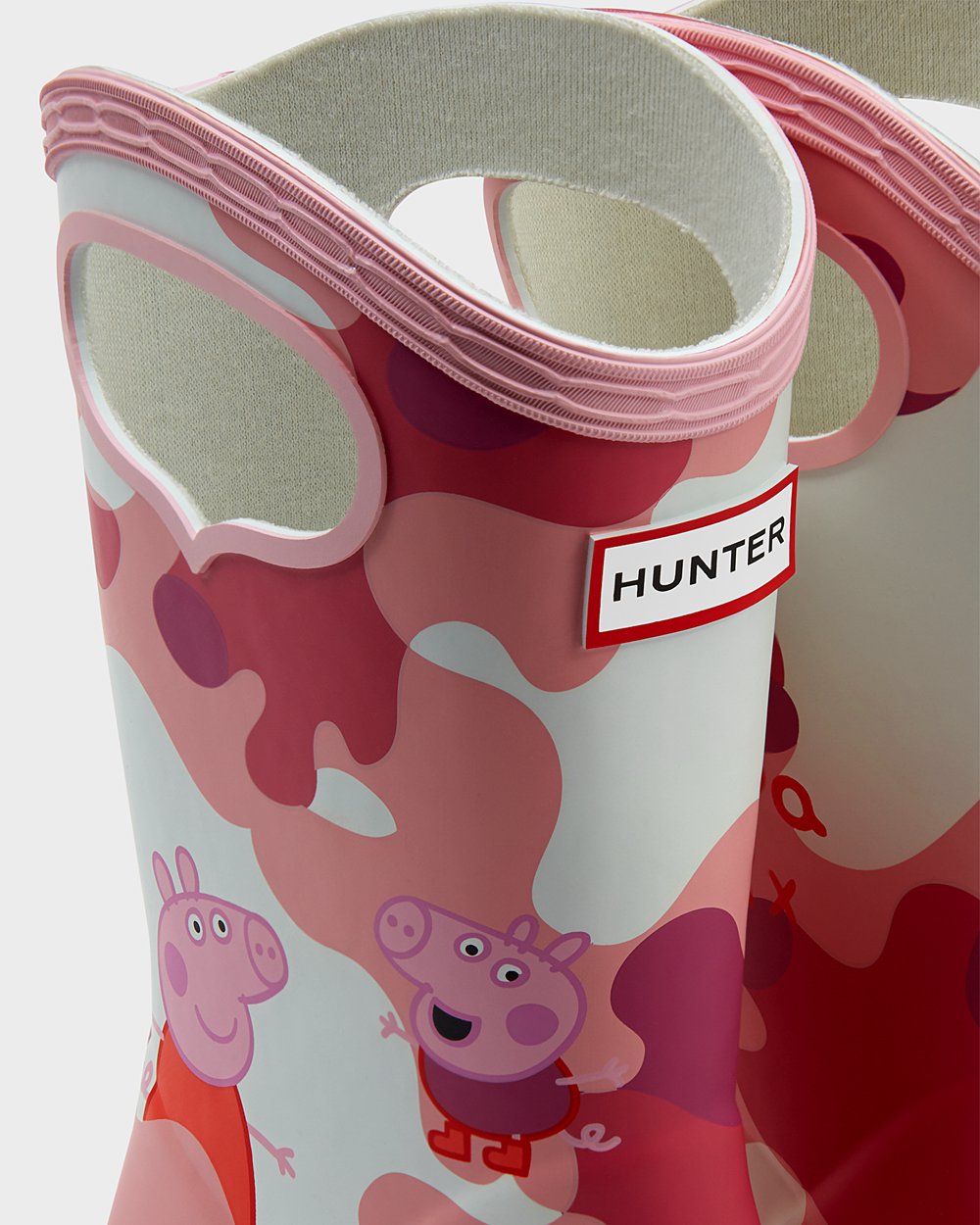 Botas de Lluvia Hunter Niños - Original First Peppa Pig Grab Handle - Rosas - CWXSTZF-91